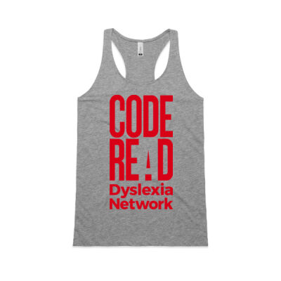 CodeREaD Women's Racer Back Singlet Red logo Thumbnail